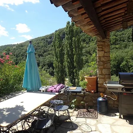 Fabulous Large In With Terraces Overlooking The River Ceze With Private Pool Villa Montclus (Gard)
