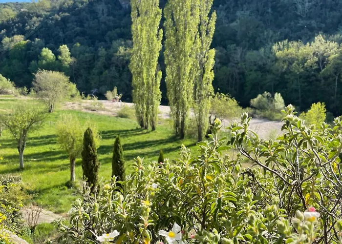 Fabulous Large In With Terraces Overlooking The River Ceze With Private Pool Villa