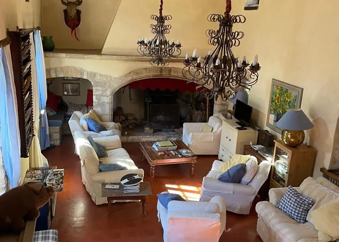 Villa Fabulous Large In With Terraces Overlooking The River Ceze With Private Pool Montclus (Gard)