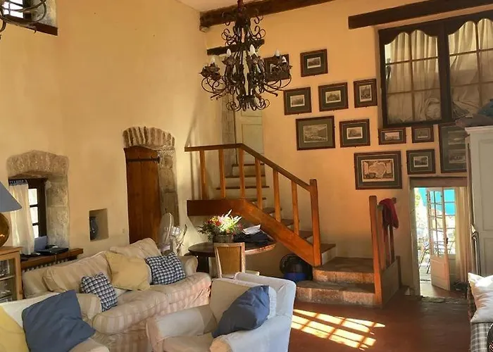 Villa Fabulous Large In With Terraces Overlooking The River Ceze With Private Pool