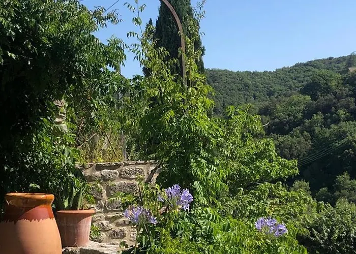 Fabulous Large In With Terraces Overlooking The River Ceze With Private Pool